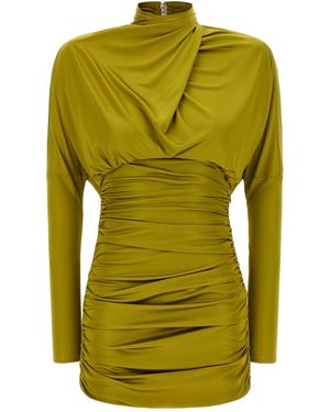 Balmain Abito Mini Drappeggiato - Verde