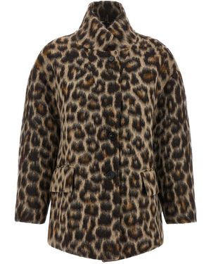 Alberto Biani Animalier Caban - Black