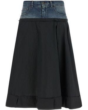 Maison Margiela Denim Insert Skirt - Black