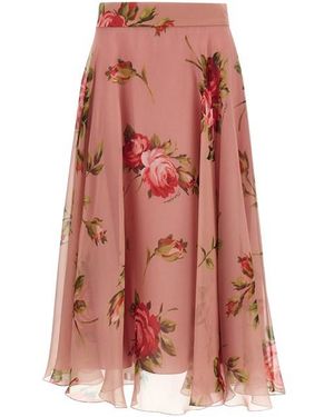 Dolce & Gabbana Gonna 'Bouquet Rose' - Rosso