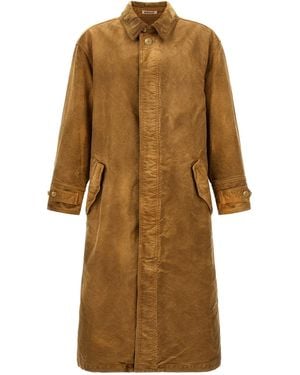AURALEE Moleskin Cotton Coat - Natural