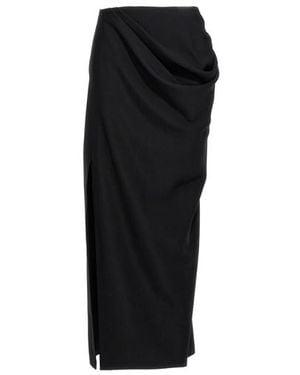 McQueen Gonna 'Slashed Drape' - Nero