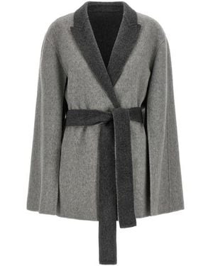 Alberta Ferretti Cardigan Con Maniche Mantella - Grigio