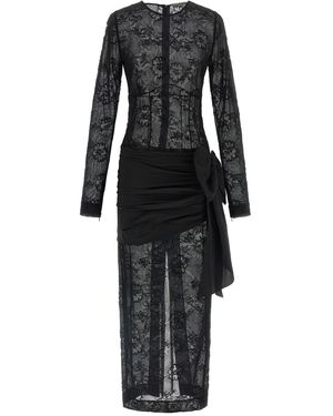 Alessandra Rich Lace Bustier Dresses - Black