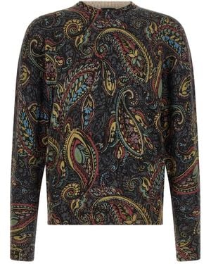 Etro Paisley-Pullover - Schwarz