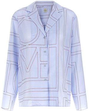 TOTEME 'monogram' Shirt - Blue