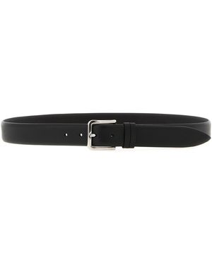ZERBINI CLAUDIO Smooth Leather Belt - Black