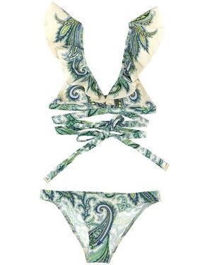 Zimmermann Bikini 'Ottie Ruffle' - Verde