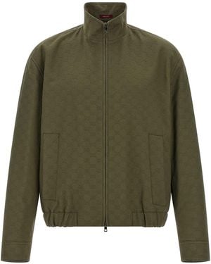 Gucci Gg Fabric Bomber Jacket - Green