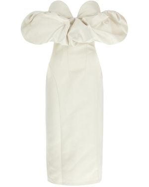 Elisabetta Franchi Off-The-Shoulder Dress - White