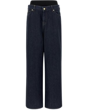 7 For All Mankind Jeans "Banded Slouchy Wide" - Blau