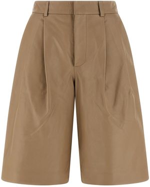 Yves Salomon Tassel Bermuda Shorts - Natural