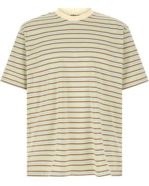 AURALEE Gradient Stripes T-shirt - White