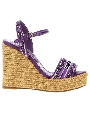 Dolce & Gabbana 'maiolica' Wedges - Purple