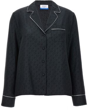 Off-White c/o Virgil Abloh 'off Jaquard Pajama' Shirt - Black