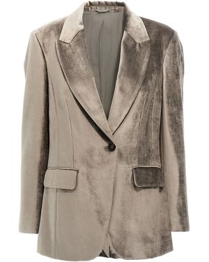 Brunello Cucinelli Cotton Blazer Clothing - Natural