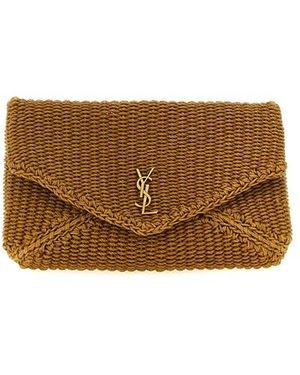 Saint Laurent Pochette 'Envelope' Grande - Marrone