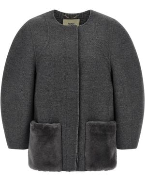 Fendi Blouson Cocoon - Grey