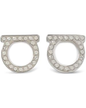 Ferragamo Ohrringe "Gancini Crystals" - Weiß