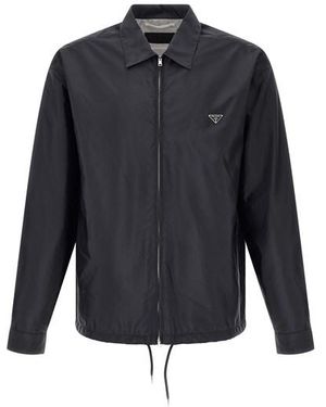 Prada Overshirt 'Re-Nylon Piuma' - Blu