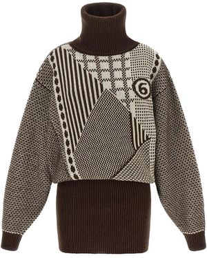MM6 by Maison Margiela Wendekleid "Numeric Signature Mm6" - Mehrfarbig