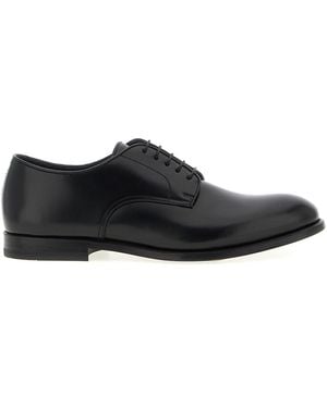Doucal's '5 Fori' Lace Up Shoes - Black