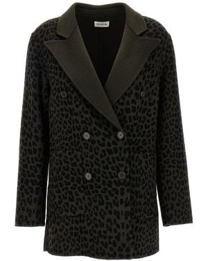 P.A.R.O.S.H. P. A.R. O.S. H. Cardigan 'Double Stampa Leopardo' - Black