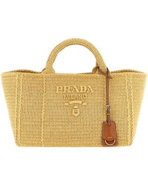 Prada Crochet Shopping Bag - Metallic