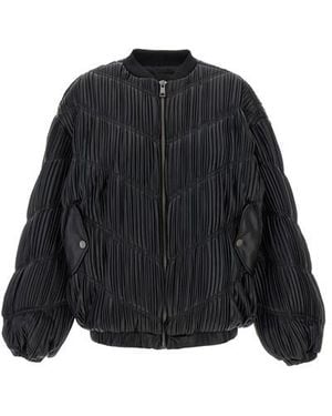 ROTATE BIRGER CHRISTENSEN Bomber Plissettato - Nero