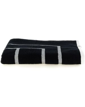 TOTEME Beach Towel 'monogram' - Black