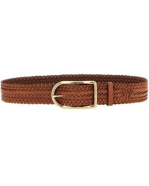 Polo Ralph Lauren Braided Leather Belt - Brown