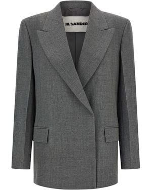 Jil Sander Wool Blazer - Grey