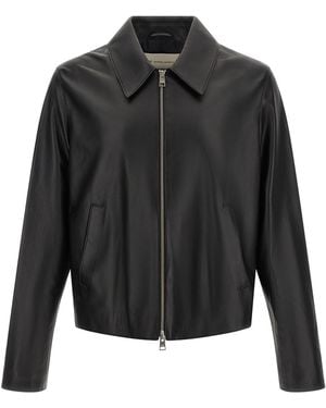Ami Paris Leather Jacket - Black