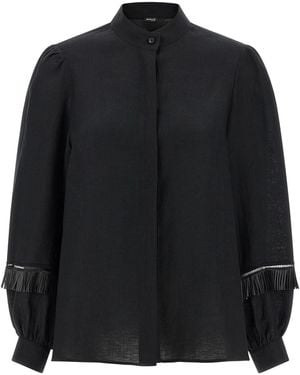 Kiton Fringed Shirt - Black