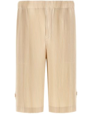 Homme Plissé Issey Miyake 'wear Or Wrap' Bermuda Shorts - Natural