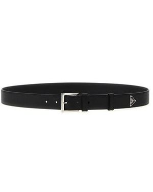 Prada Cintura Pelle Saffiano - Nero