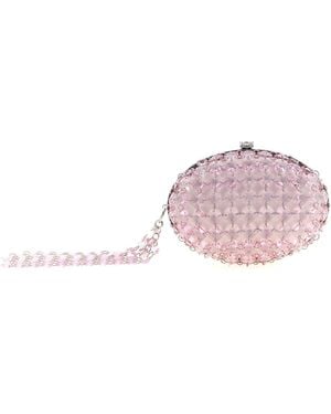 Self-Portrait 'crystal Chain' Clutch - Pink