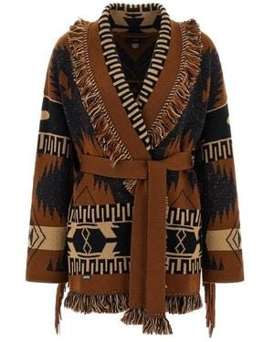 Alanui Cardigan 'Dreamscape' - Marrone