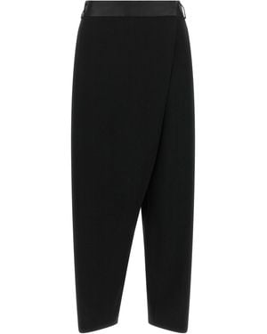 Alberto Biani Asymmetrical Panel Trousers - Black