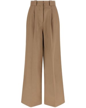 Balenciaga High Waist Trousers - Natural