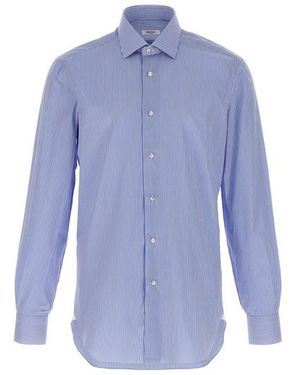Barba Napoli Camicia righe - Blu