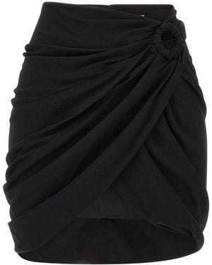 Isabel Marant Sabrina Skirt With Asymmetrical Draping - Black
