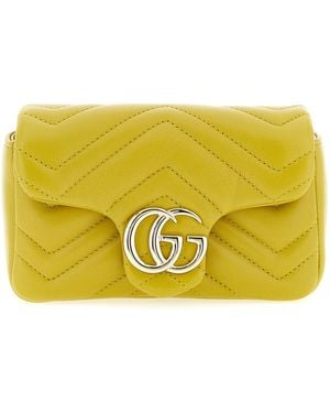 Gucci 'Gg Marmont' Mini Shoulder Bag - Grey