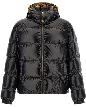 Versace 'barocco' Down Jacket - Black