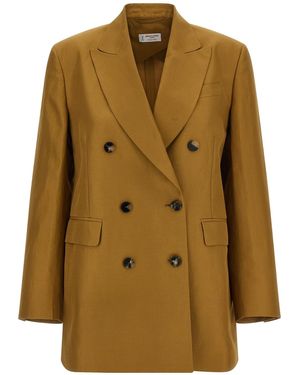 Alberto Biani Linen Viscose Blazer - Multicolour
