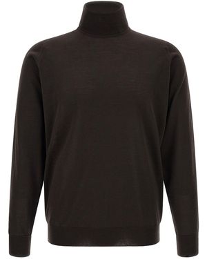 John Smedley Rollkragenpullover "Richard" - Schwarz