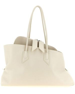 The Attico 'la Passeggiata Medium' Shoulder Bag - Natural