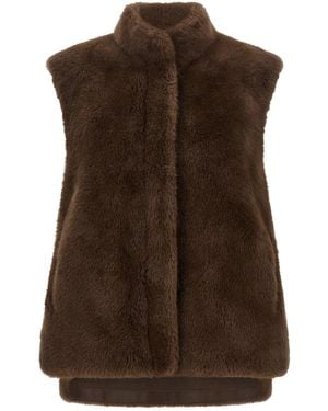 Lou Andrea Eco-fur Vest - Brown