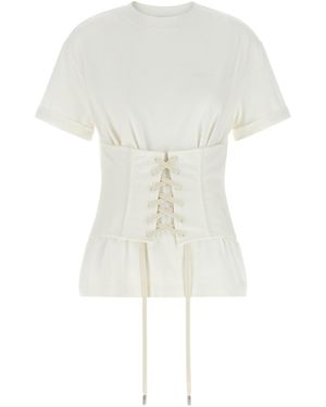 McQueen Corset T-shirt - White