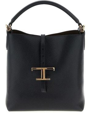 Tod's 't Timeless' Mini Bucket Bag - Black